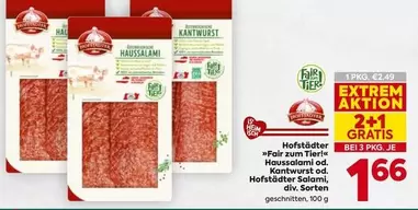 Hofstädter Fair zum Tiere Haussalami od. Kantwurst