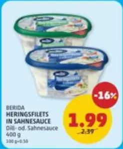 HERINGSFILETS IN SAHNESAUCE