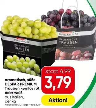Trauben kernlos rot oder weiß
