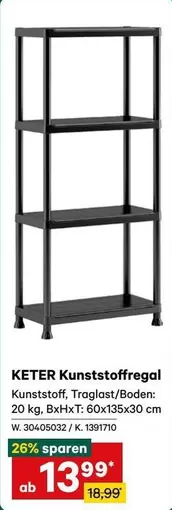 Kunststoffregal W. 30406032 / K. 1391710