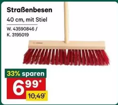Straßenbesen 40 cm, mit Stiel W. 43590846 / K. 3195019