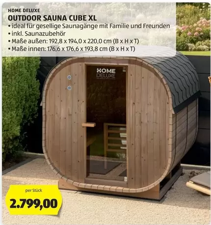 Cube - OUTDOOR SAUNA CUBE XL