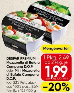 Mozzarella di Bufala Campana D.O.P. oder Mini Mozzarella di Bufala Campana D.O.P.