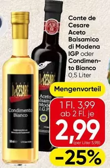 Conte de Cesare Aceto Balsamico di Modena IGP oder Condimento Bianco