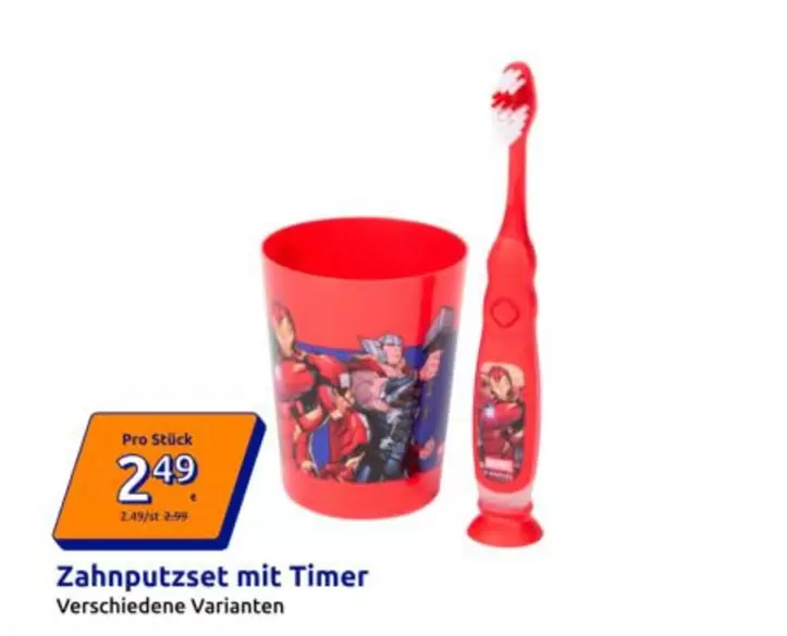 Zahnputzset mit Timer
