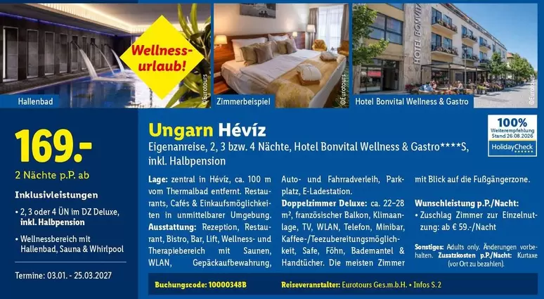 Wellness - Ungarn Hévíz