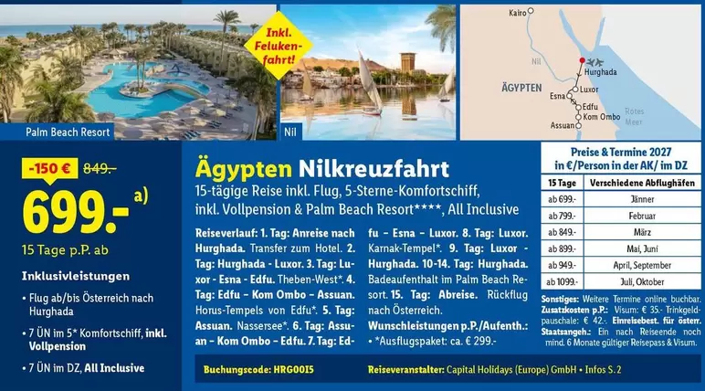 Ägypten Nilkreuzfahrt
