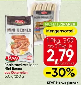 Berner - Rostbratwurstel oder Mini