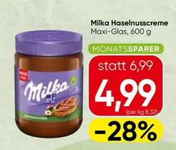 Milka - Haselnusscreme Maxi-Glas