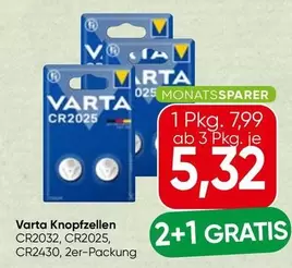 Knopfzellen CR2025