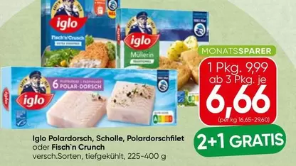 Polar dorsch, Scholle, Polar dorschfilet oder Fisch'n Crunch