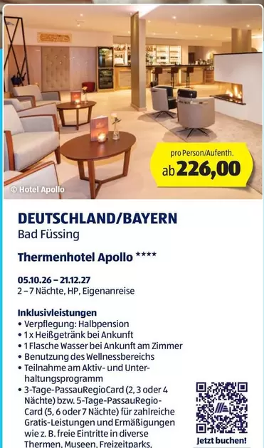 Apollo - Thermenhotel **** 2-7 Nächte