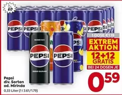 Pepsi div. Sorten od. Mirinda