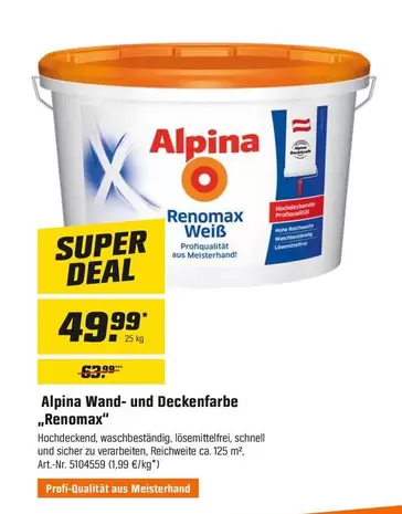Wand- und Deckenfarbe "Renomax"