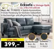 Schwarz - Ecksofa