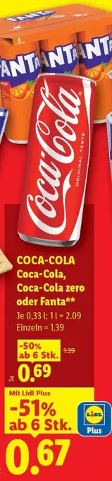Coca Cola - Coca-Cola, Coca-Cola zero oder Fanta