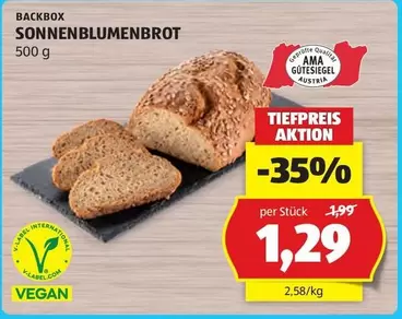 Vegan - SONNENBLUMENBROT
