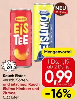 Eistee Himbeer und Zitrone