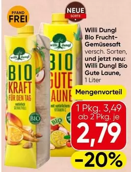 Bio -  Frucht-Gemüsesaft