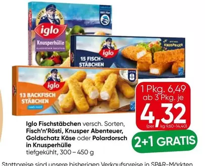 Fischstäbchen, Fisch'n'Rösti, Knusper Abenteuer, Goldschatz Käse oder Polardorsch