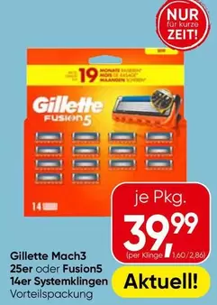 Gillette Fusion5 14er Systemklingen Vorteilspackung
