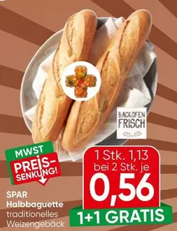 Halbbaguette traditionelles Weizengebäck