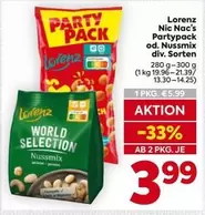 Party - Nic Nac's pack od. Nussmix div. Sorten