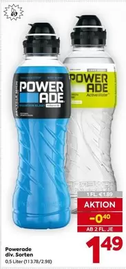Powerade div. Sorten 0.5 Liter