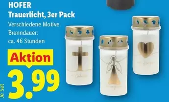 Trauerlicht, 3er Pack