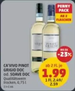 CA'VIVO PINOT GRIGIO DOC od. SOAVE DOC Qualitätswein trocken