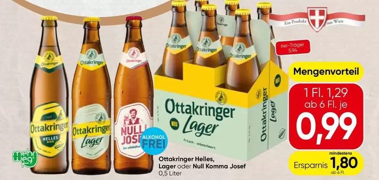 Ottakringer Helles, Lager oder Null Komma Josef