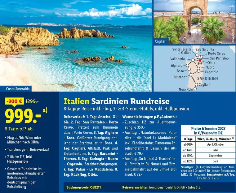 Porto - Italien Sardinien Rundreise