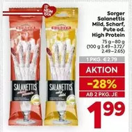 Sorger Salanettis Mild, Scharf, Pute od. High Protein