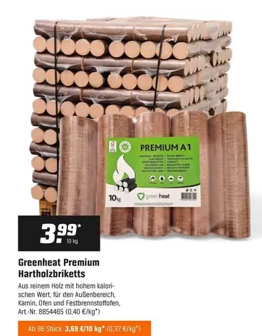 Greenheat Premium Hartholz Briketts