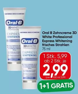 Express - Zahncreme 3D White Professional  Whitening frisches Strahlen