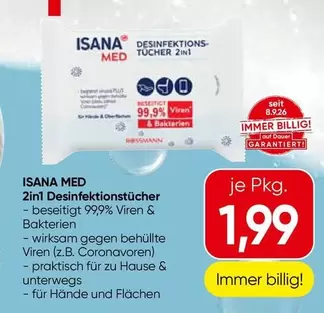 2in1 Desinfektionstücher