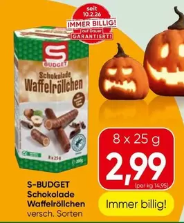 Schokolade Waffelröllchen
