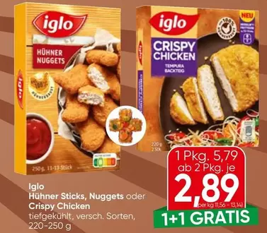Hühner Sticks, Nuggets oder Crispy Chicken
