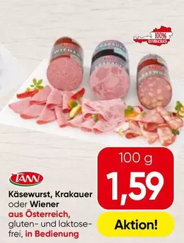 Käsewurst, Krakauer oder Wiener