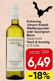 Johann Klassik Weißburgunder oder Sauvignon Blanc