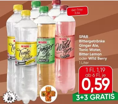 SPAR Bittergetränke Ginger Ale, Tonic Water, oder Wild Berry