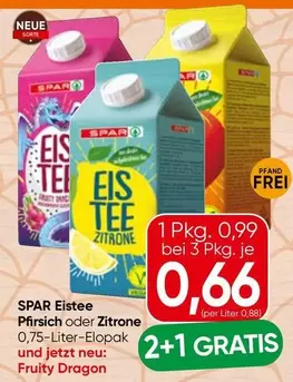 Dragon - SPAR Eistee Pfirsich oder Zitrone