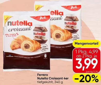 Nutella -  Croissant 4er