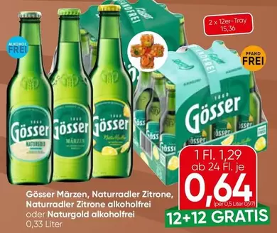 Märzen, Naturradler Zitrone, Naturradler Zitrone alkoholfrei oder Naturgold alkoholfrei