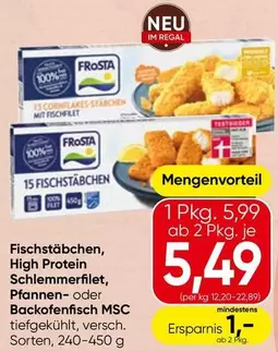 Fischstäbchen, High Protein Schlemmerfilet, Pfannen- oder Backofenfisch MSC