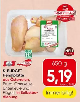 Ama - Hendlplatte aus Österreich, Brüstl, Oberkeule, Unterkeule und Flügel