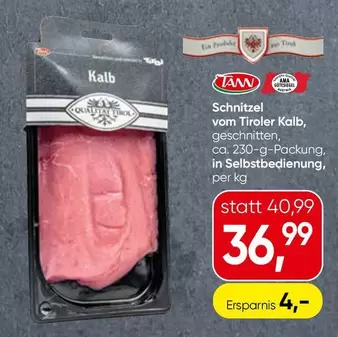 Ama - Schnitzel vom Tiroler Kalb, geschnitten