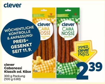 Cabanossi Klassik od. Käse