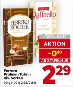 Pralinen Tafeln
