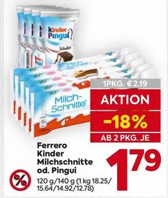 Kinder - Milchschnitte od. Pingui